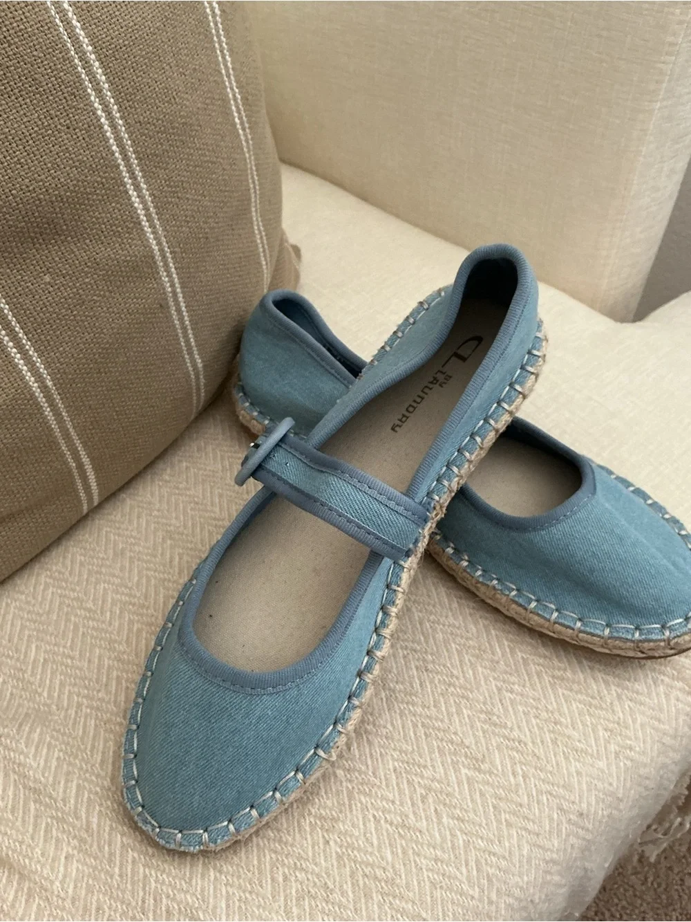 CL by Chinese Laundry Blue Espadrille Mary Jane Flats